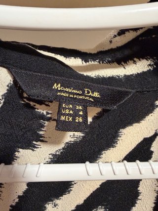 Camisa Blusa Massimo Dutti estampado cebra