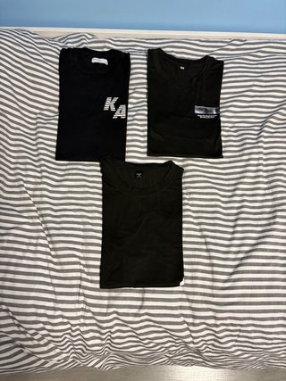 Pack 3 Camisetas Negras