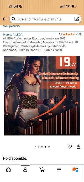 Electroestimulador EMS AILEDA Abdominales