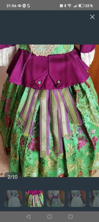 Traje de Fallera Talla 42/44 con manteletas