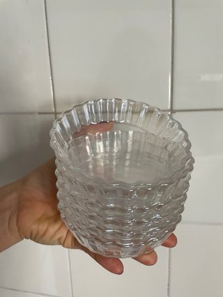 Juego 6 moldes cristal pequeños