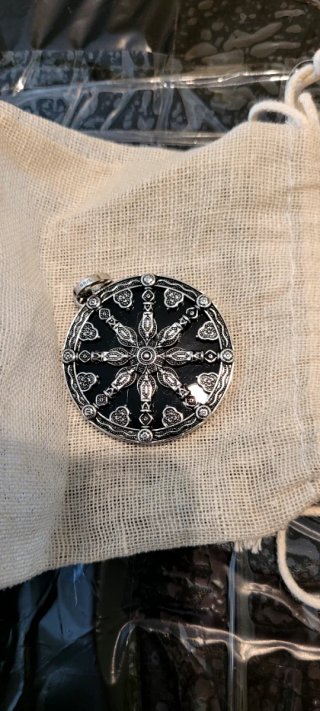 Bisuteria mujer Colgante Rueda de la Fortuna Plata