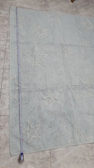 Alfombra infantil estrellas azul 120×160