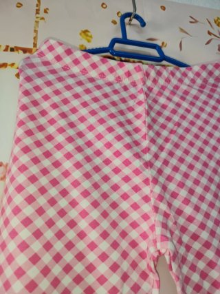 Pantalón niña cuadros rosa 7-8 años