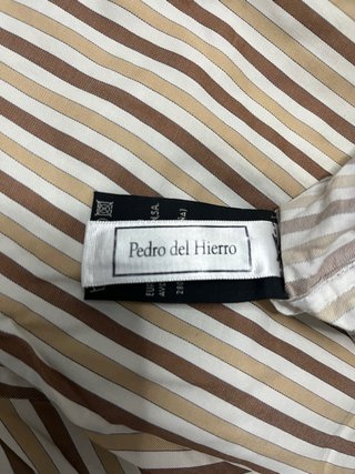 Camisa Pedro del Hierro Rayas Beige y Marrón