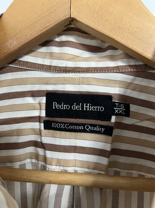 Camisa Pedro del Hierro Rayas Beige y Marrón