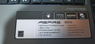 Portátil Acer Aspire 5551G