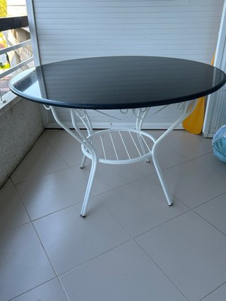 Taula rodona de marbre D110cm  Mesa redonda marmol