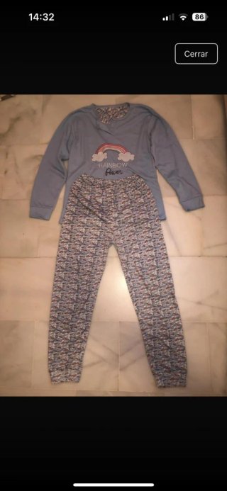 Pijamas de 2 pieza, talla, L.XL. y zapato n.39