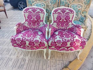 Lote Muebles Antiguos Tapizados