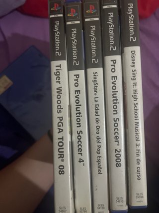 Lote 5 Juegos PS2: Pro Evolution, Tiger Woods, Sin