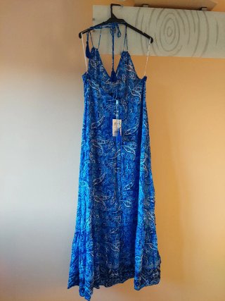 Vestido boho Only azul estampado
