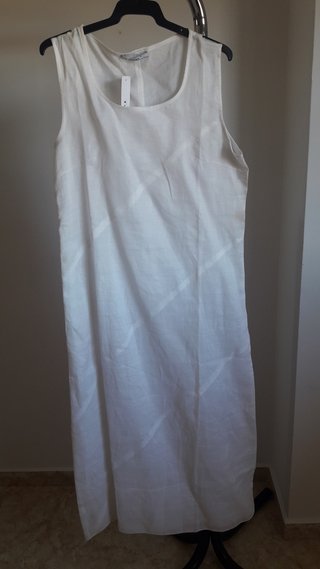 Vestido blanco mujer lino