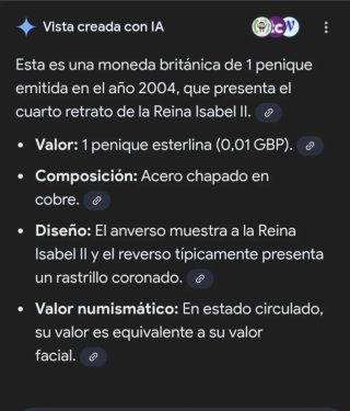 Moneda 1 Penny Reino Unido 2004