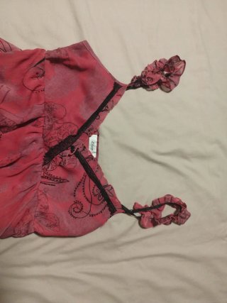 Camisón de seda con estampado