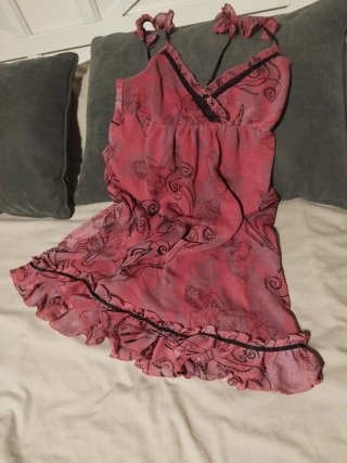 Camisón de seda con estampado