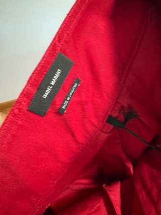 Pantalón Isabel Marant Dilemony Rojo Talla 34