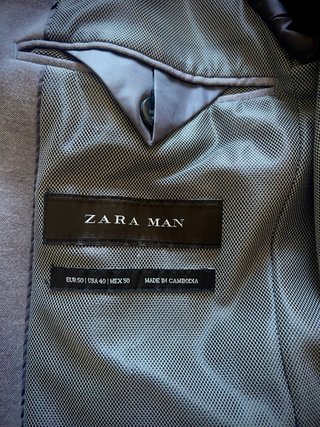 Blazer Zara Uomo Grigio Antracite