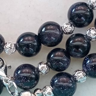 Collana Arenaria Blu e Acciaio Argento