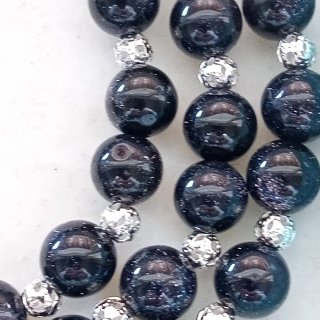 Collana Arenaria Blu e Acciaio Argento