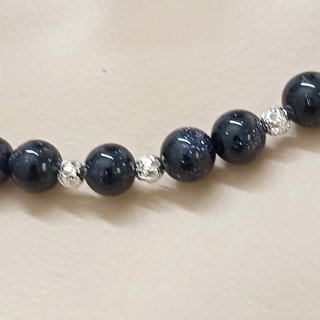 Collana Arenaria Blu e Acciaio Argento