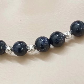 Collana Arenaria Blu e Acciaio Argento