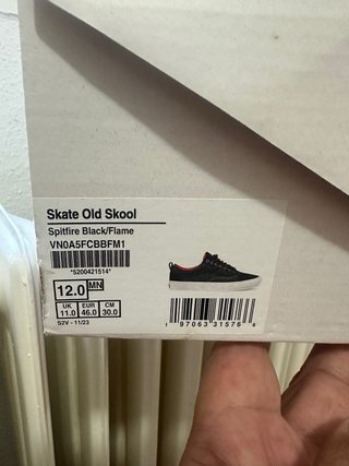 Zapatillas Vans Skate Old Skool Negras/Naranjas
