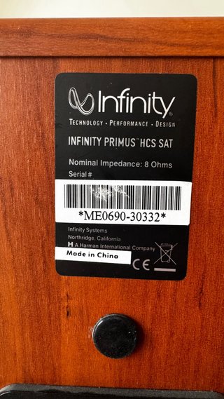 Altavoces Infinity Primus HCS