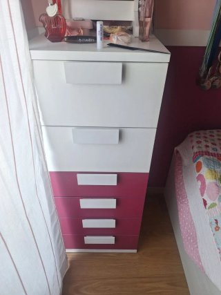 Cama tren + cómoda + estantería + escritorio