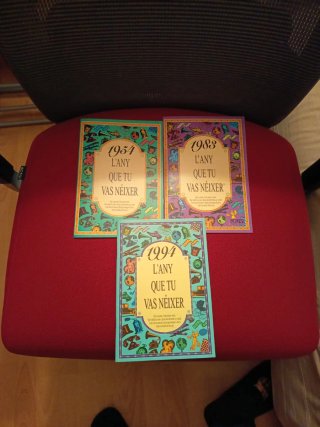3 libros colección L'any que tu vas néixer