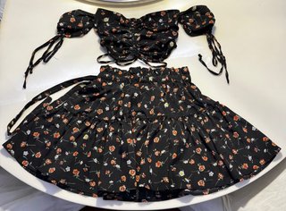 Conjunto Falda y Top Estampado Floral DE SHEIN
