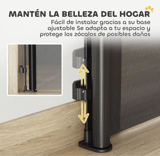 Barrera seguridad retráctil para bebés y mascotas