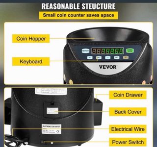 VEVOR Contador Monedas Automático