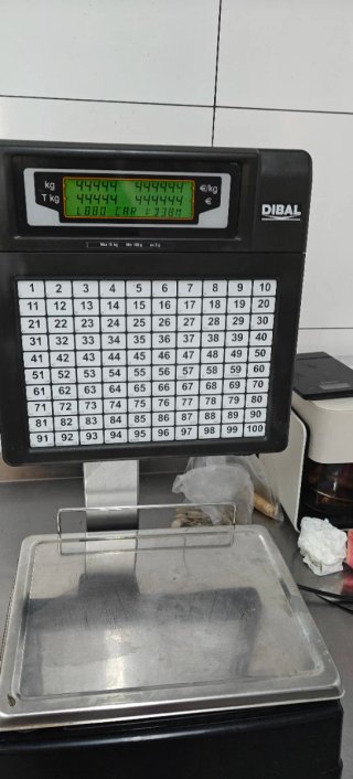 Balanza Dibal Autoservicio, Pegatinas automaticas.