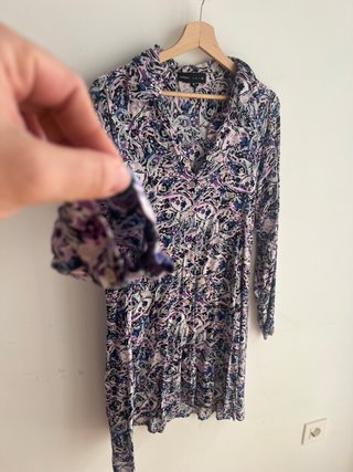 Vestido camisero estampado talla L