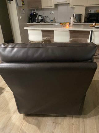 Sillón de piel marrón - no reclina