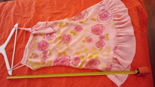 Vestito floreale rosa e giallo