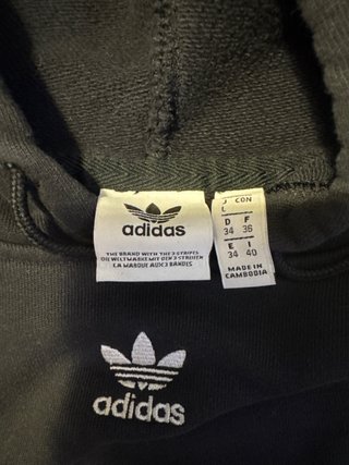 Sudadera Adidas Negra con Rayas Blancas