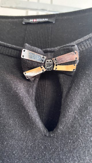 Camiseta Morgan manga larga negra