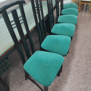 Lote 6 Sillas Comedor Verdes