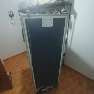 Nevera combi plateada