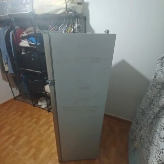 Nevera combi plateada