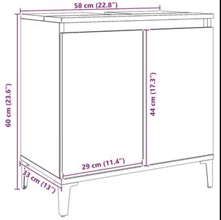 Mueble de baño madera y metal
