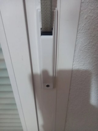 Puerta doble aluminio blanco cristal