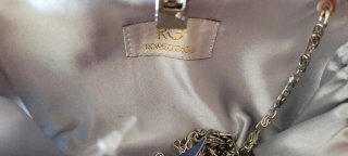 Pochette Argento con Strass