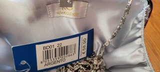 Pochette Argento con Strass