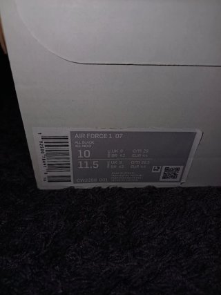 Nike Air Force 1 nere taglia 44