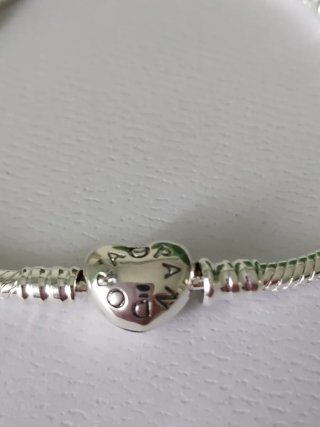 Pulsera Pandora Corazón Plata 20 cm