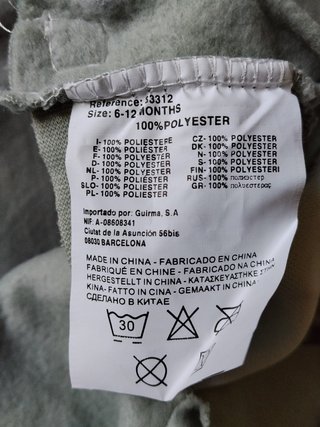 Disfraz Tiburón Bebé Talla 6-12 Meses