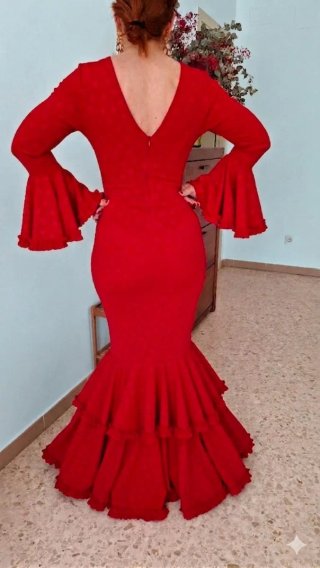 Traje de Flamenca Rojo TODAS LAS TALLAS